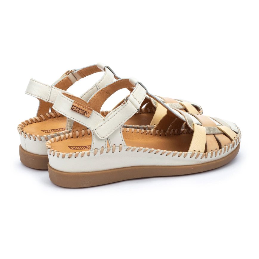 Women's Pikolinos CADAQUES Wedge Sandals White | NZ NQ10A83